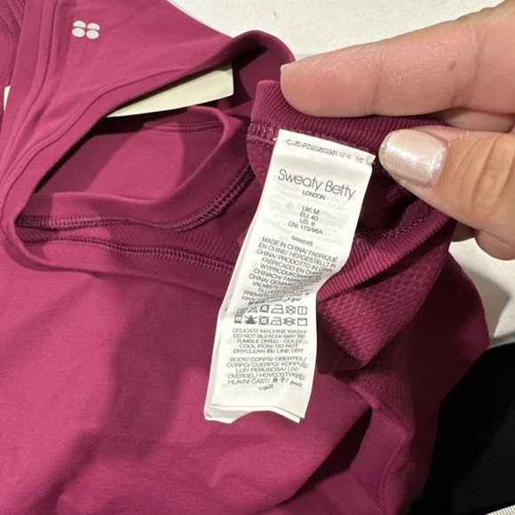 NWT Sweaty Betty [ Medium ] Athlete Seamless Workout Tank Top Amaranth Pink - Picture 9 of 12